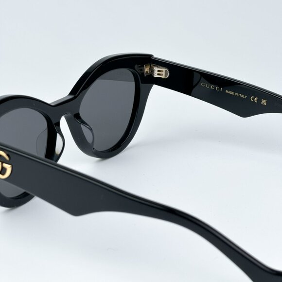Gucci GG0957S 002 BRAND NEW Sunglasses Black Grey Unisex Oval